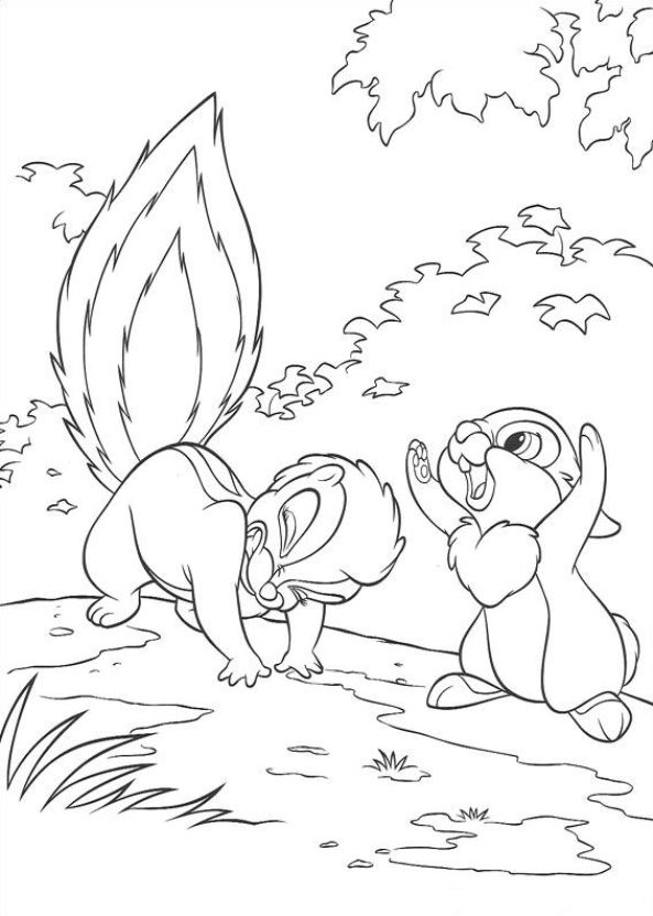 Plansa de colorat cu Bambi 40 35